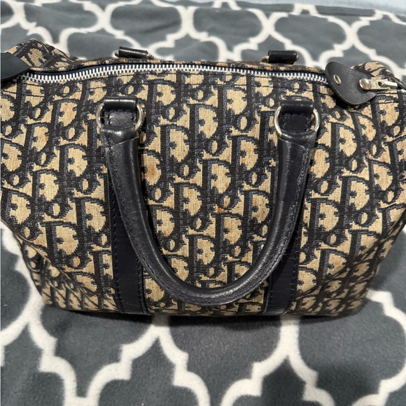 Designer Monogram Canvas Bag with Black Handles - Picture 1 of 11